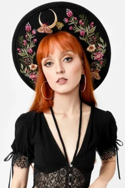 WILDFLOWER kapelusz z księżycem i roślinami-Restyle Hot